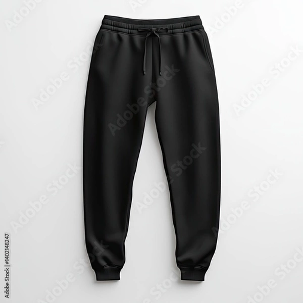 Obraz Black joggers, plain style