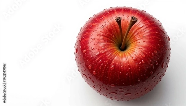Obraz red apple on white background