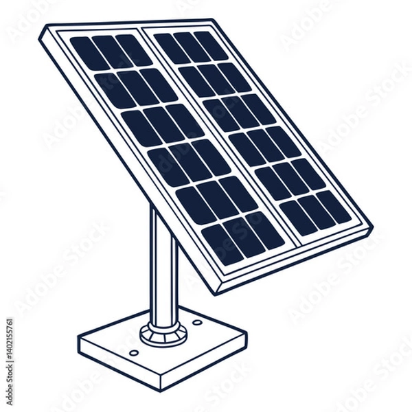 Obraz solar panels on the roof