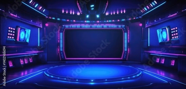 Obraz cinema hall with stage lights