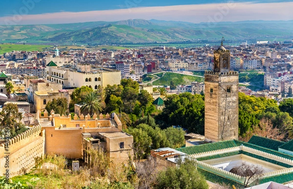 Obraz Mosque at Bab Guissa Gate in Fez, Morocco