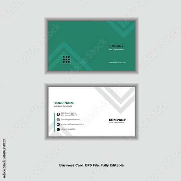 Fototapeta Double-sided creative business card template.