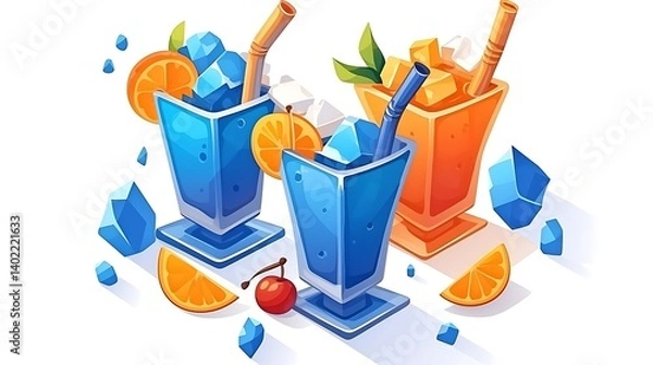 Obraz Refreshing Summer Drinks