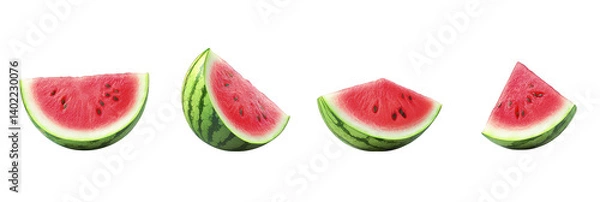 Obraz Different collection of watermelon isolate on Transparency Background 
