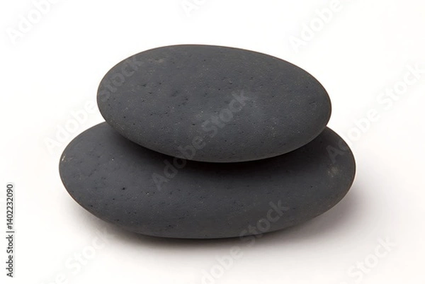Obraz Stacked stones on white