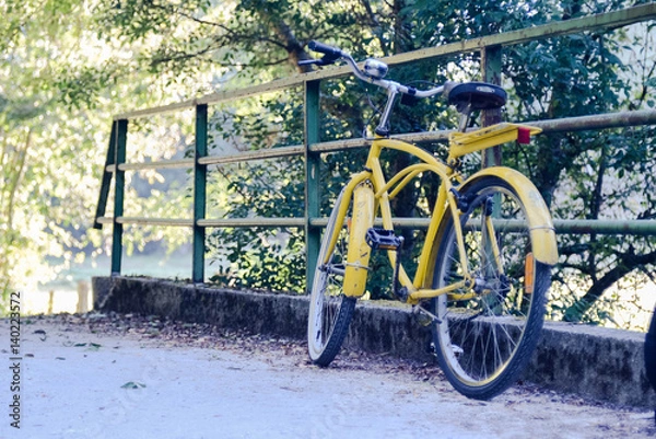 Fototapeta yellow bicycle 