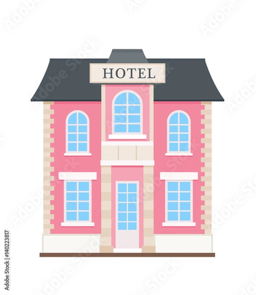 Obraz Hotel flat icon