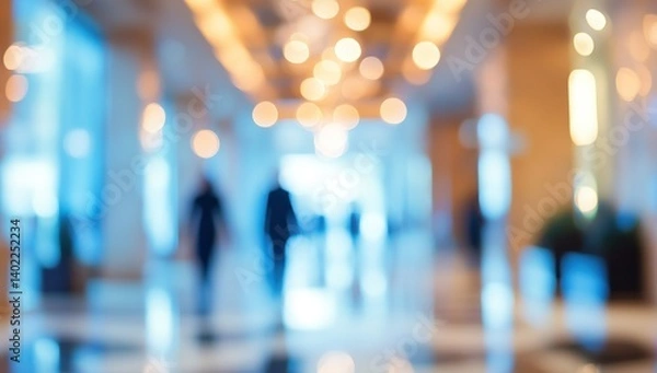 Fototapeta Abstract Blurred Image of a Modern Lobby