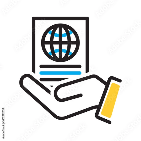Fototapeta Vector multi color icon for Citizenship