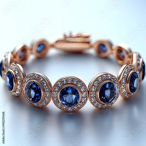 Obraz Stunning Gemstone Bracelet Design in Elegant Detail