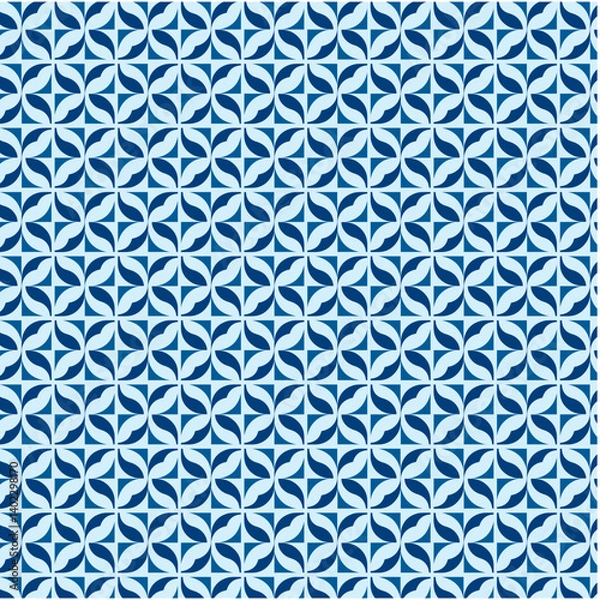 Fototapeta seamless pattern with blue flowers
