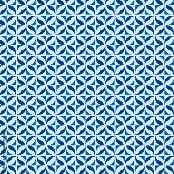 Fototapeta seamless pattern with blue flowers
