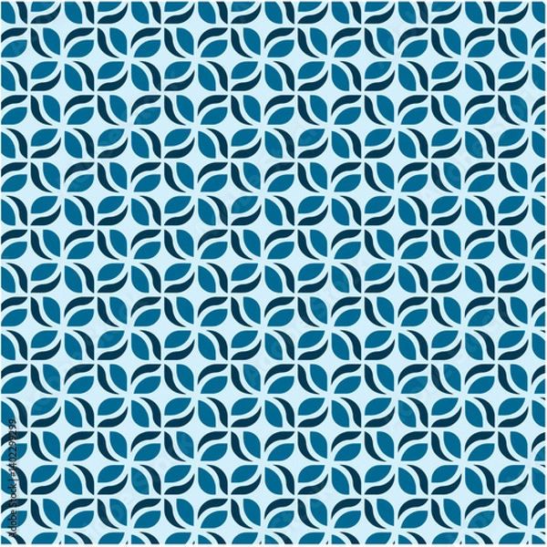 Fototapeta seamless pattern with blue flowers
