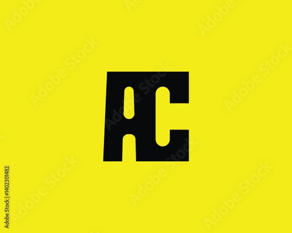 Obraz AC Logo design vector template. AC
