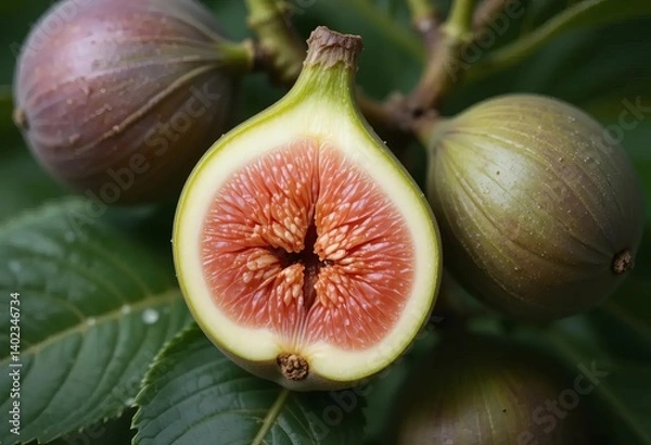 Obraz A close-up video of a common fig, showing the texture and details of the fruit.