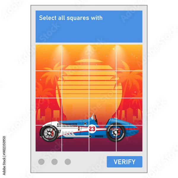 Obraz Captcha with image selection. vector