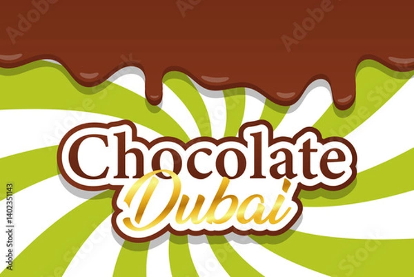 Obraz Chocolate Dubai background Abstract chocolate cream sunbeams design vector