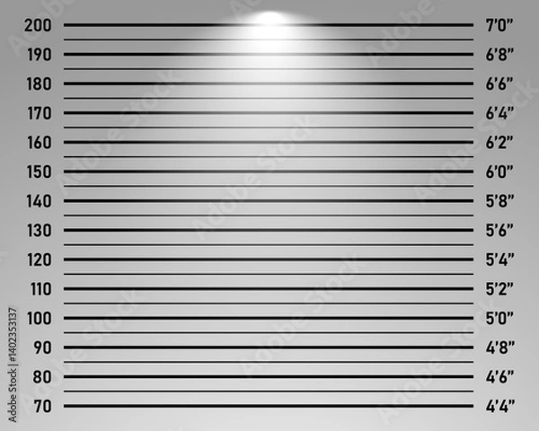 Obraz Police lineup or mugshot background vector illustration