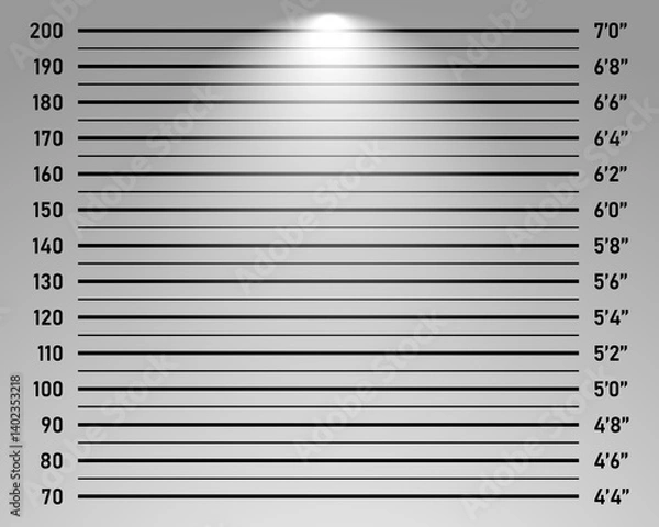 Obraz Police lineup or mugshot background vector illustration