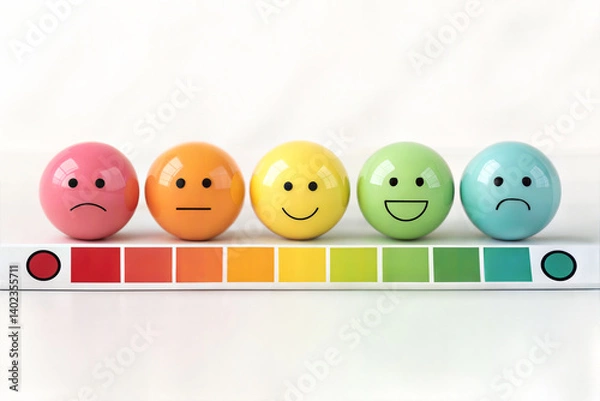 Obraz Customer Feedback Scale: Ranking Emotions from Dissatisfied to Satisfied