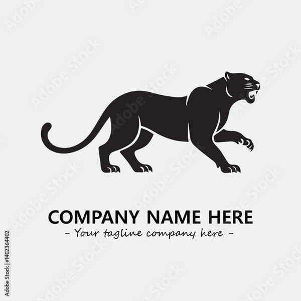 Obraz Phanter illustration black and white for logo company vector image
