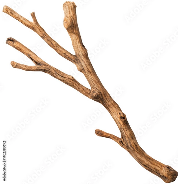 Fototapeta Dry branch displays natural texture and rustic charm