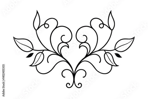 Fototapeta art nouveau style leafy tendrils    