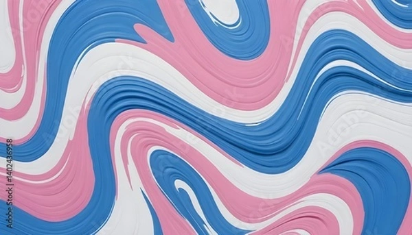Fototapeta Abstract Swirls of Pink, Blue and White