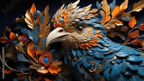 Fototapeta minimalist design Garuda, ai generative