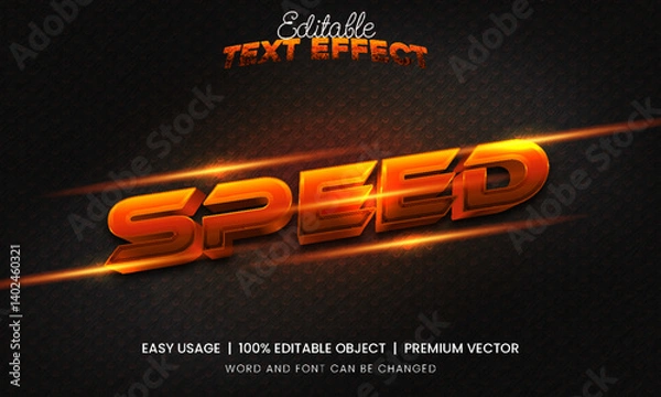 Fototapeta Speed editable text effect premium vector
