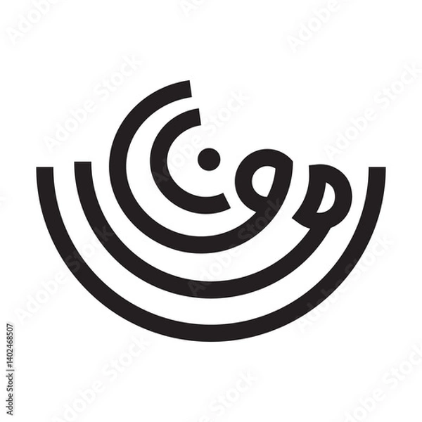Fototapeta Arabic Calligraphy Ramadan Simple Circular Style
