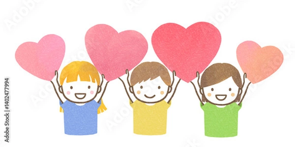 Obraz ハートを持つ子供たち