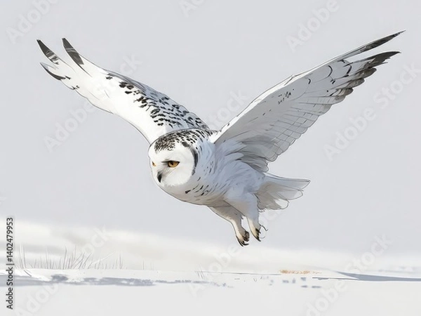 Obraz seagull on the rock, snowy owl in flight, owl in flight, eagle owl in flight