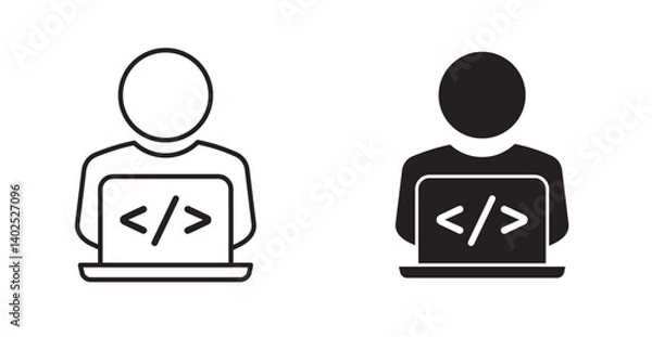 Fototapeta programmer icon
