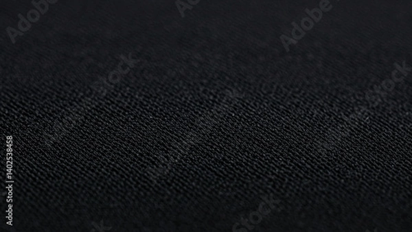 Fototapeta Close-up view of the texture of a black sports fabric football jersey
