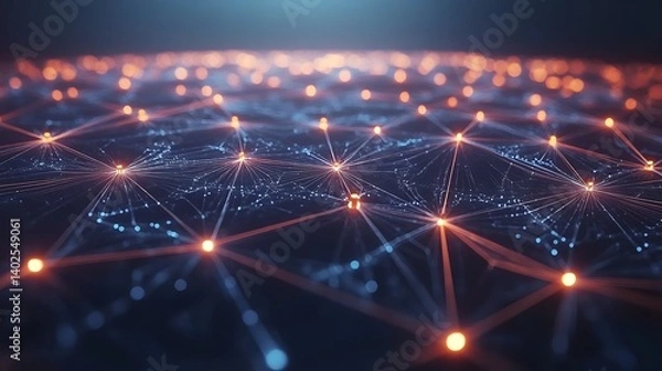 Fototapeta Global Network Connection