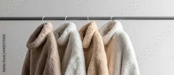 Obraz Cozy Plush Coats on Hangers
