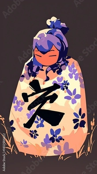 Obraz Figurative Art of a Wrapped Figure