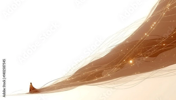 Obraz Figure, flowing fabric, white background