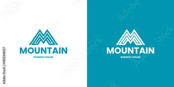 Obraz mountain m letter logo vector