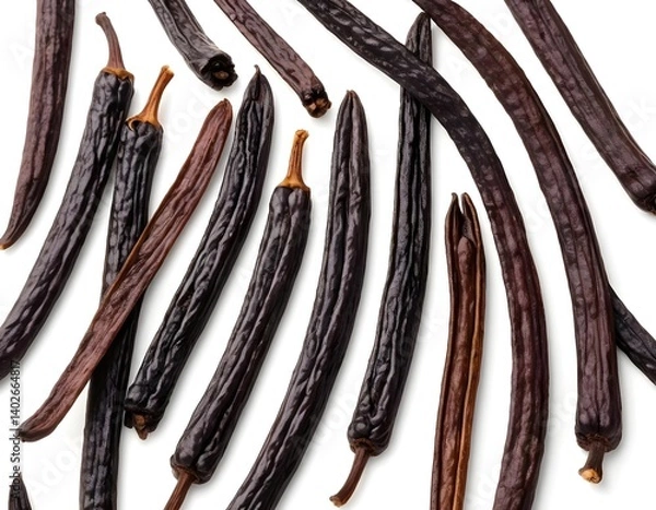 Fototapeta Tonka Beans on White Background