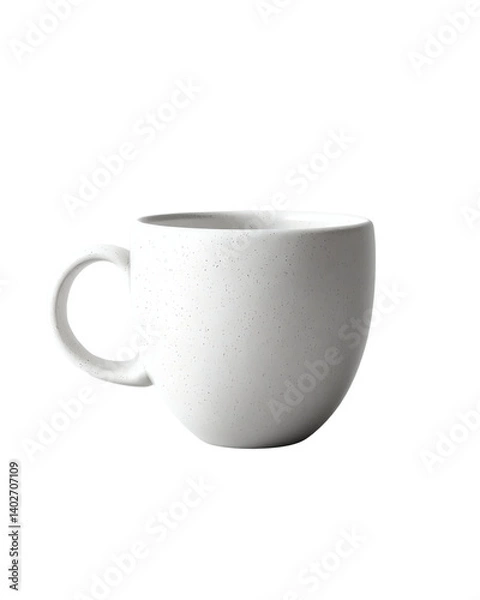 Obraz isolate transparent Minimalist white ceramic coffee cup design. png die-cut