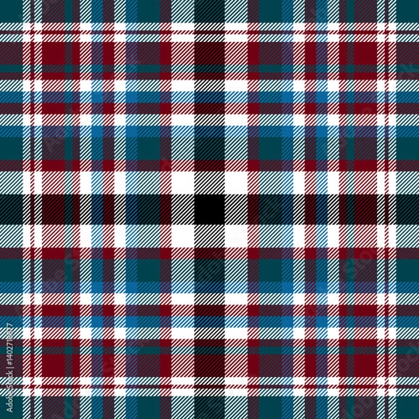 Fototapeta Scottish tartan pattern.red and white plaid