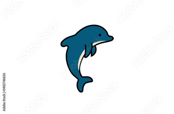 Fototapeta Dolphin Vector Illustration