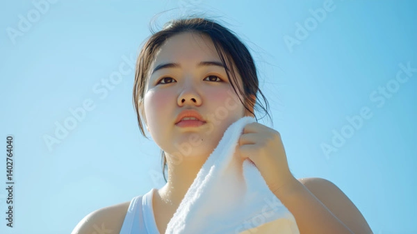 Obraz ダイエット中の若い女性