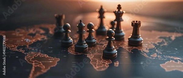 Obraz Global Chess Game