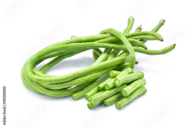 Obraz Yard long bean isolated on the white background.