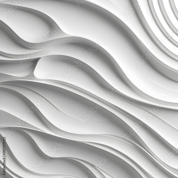 Fototapeta Abstract White Wave Pattern
