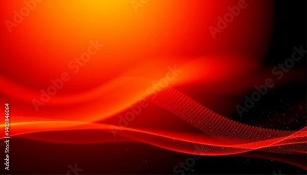 Fototapeta orange, light, illustration, design, wave, fire, color, wallpaper, red, yellow, motion, bright, backdrop, pattern, art, energy, flame, backgrounds, curve, vector, glow, texture, concept, line, sun