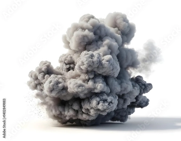 Obraz Grey Smoke Explosion Cloud